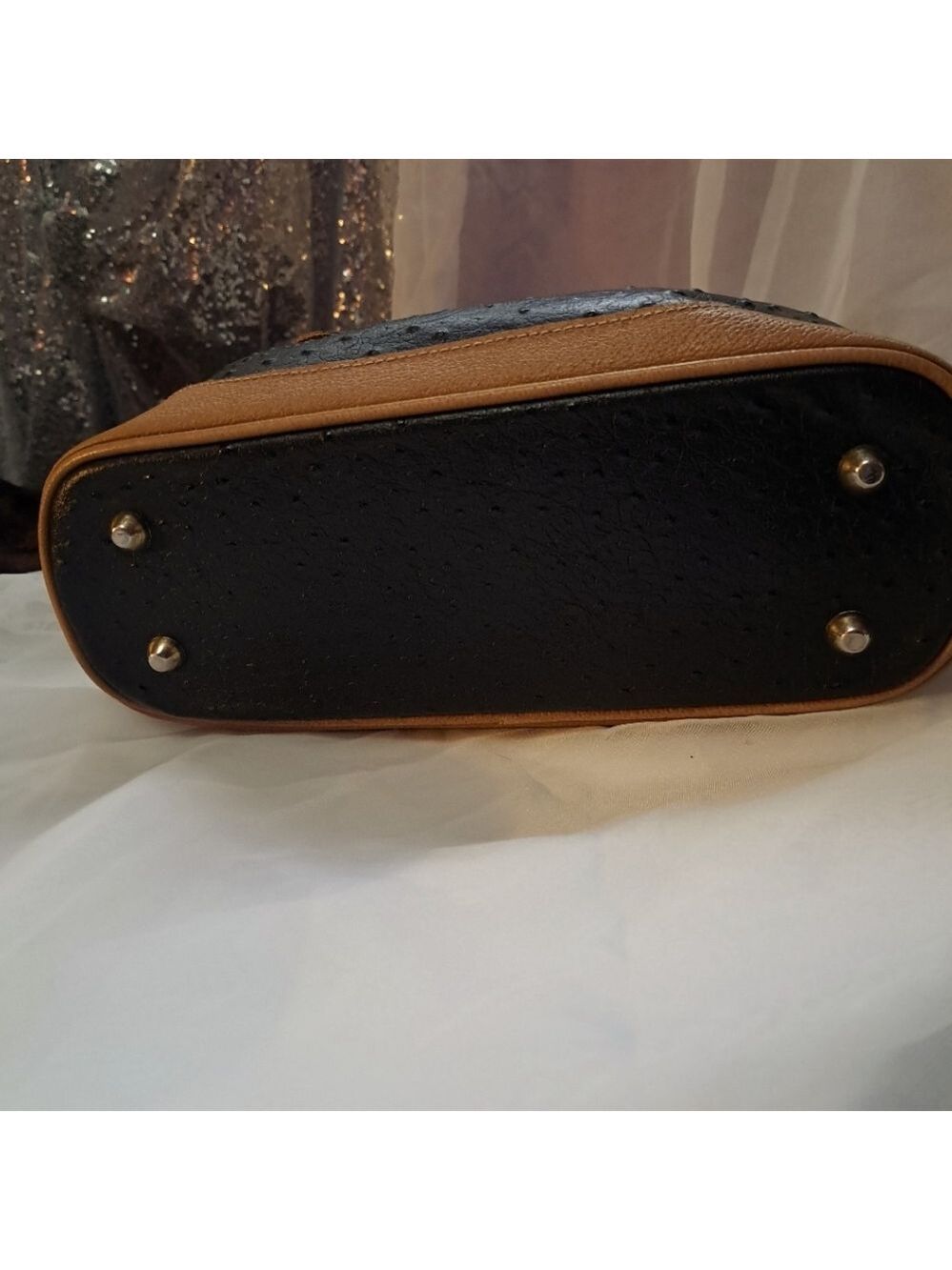Vintage Romero Ostrich and Leather Handbag. Shoulder. Trending. - Picture 8 of 10